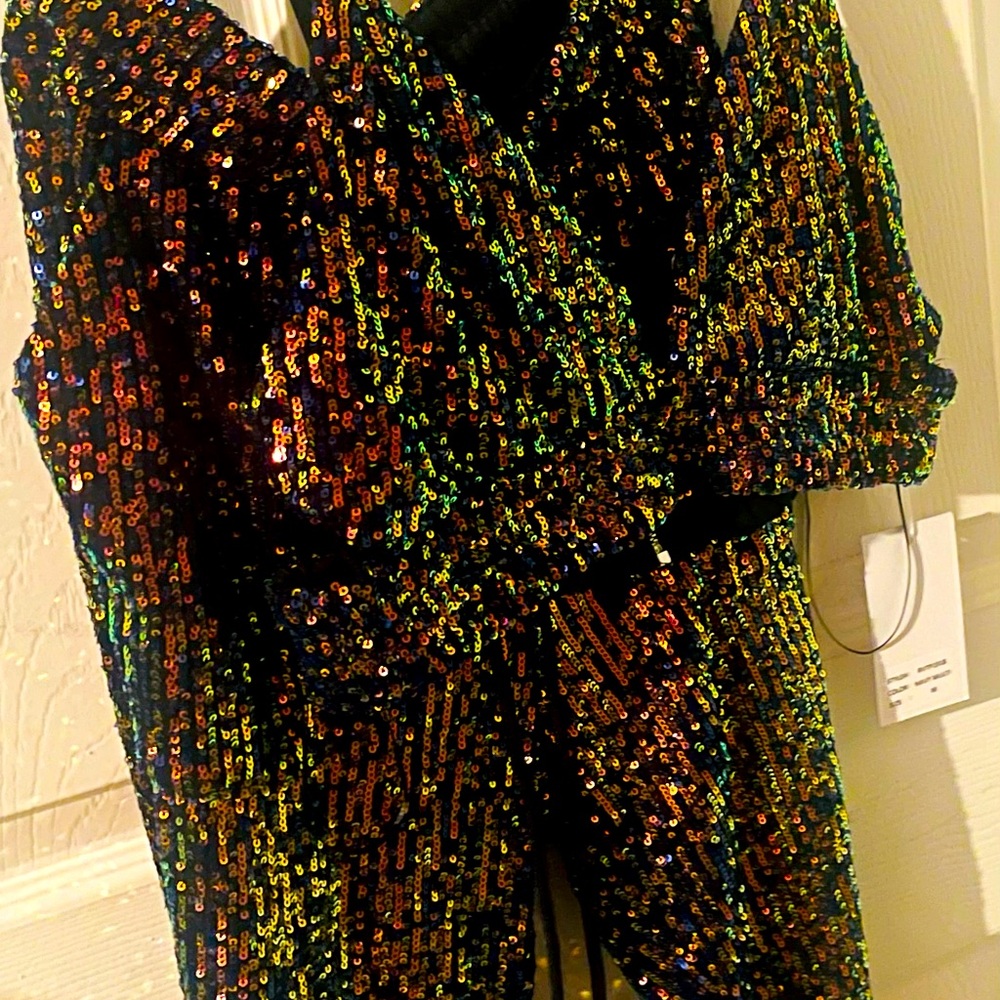 Two piece sequin jogger set
